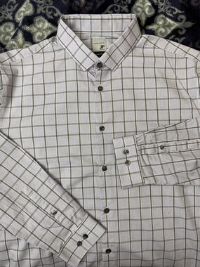 JM Collection Lavender Shirt with GreyWindowpane Check - 17-17.5 (34/35)